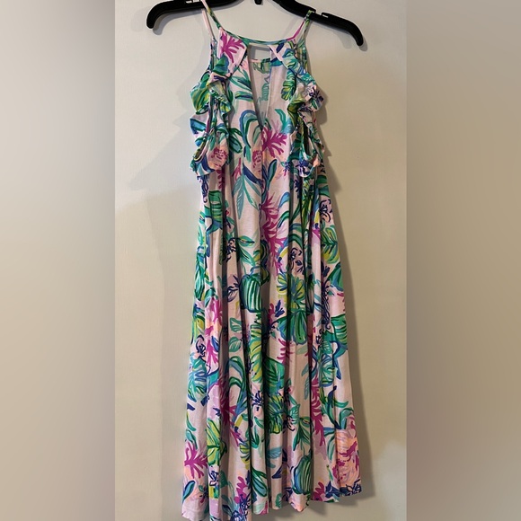 Lilly Pulitzer Billie Dress Mermaid in the Shade Size Medium EUC - Picture 2 of 8